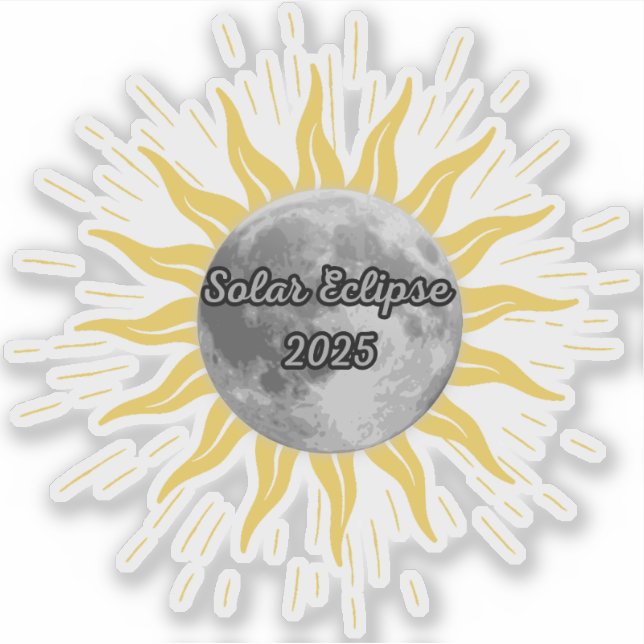 Adesivo Livro de Memórias do Eclipse Solar 2025 (Frente)
