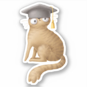 Adesivo Livro Escolar Gato Fofo Leitura Divertida