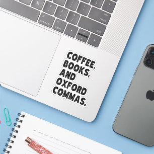 Adesivo Livros De Café E Professores Legal De Oxford Comma