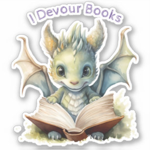 Adesivo *~* LIVROS DE LEITURA DO Dragão Bebê devorando AP8
