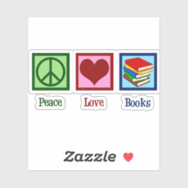 Adesivo Livros de Paz e Amor