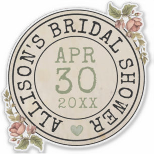 Adesivo Livros Florais Vintage Chá de Noiva Grande Floral 