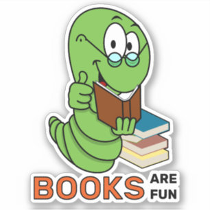Adesivo Livros São Divertidos Para Bicho-De-Livro