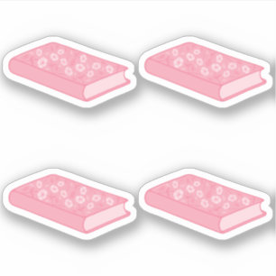 Adesivo Livros Vermelhos Rosa Escuros