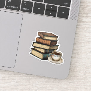 Adesivo Livros Vintage e à prova d'água do café