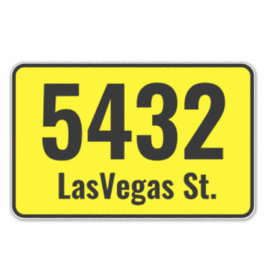 Adesivo Lixeira de Lixo - Número de Endereço de Caixa Pers