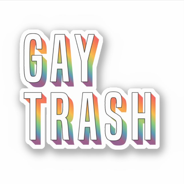 Adesivo Lixo Gay (Frente)