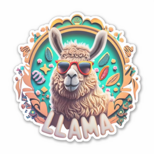 Adesivo Llama Stickers para cada Compro de Ocasião Agora (Frente)