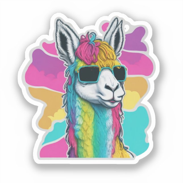 Adesivo Llama Stickers para Jornalização e Registro (Frente)