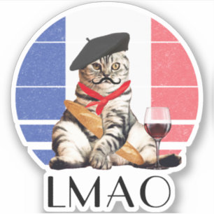 Adesivo LMAO Le Meow French Cat