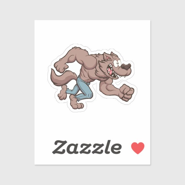 Adesivo Lobisomem Correndo (Folha)