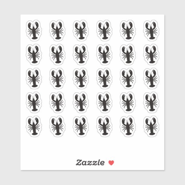 Adesivo Lobster Wedding Place Card Food Meal Menu Choice (Folha)