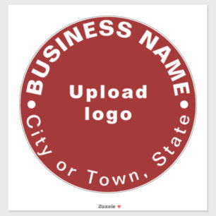 Adesivo Local comercial no Red Large Round Vinyl Sticker