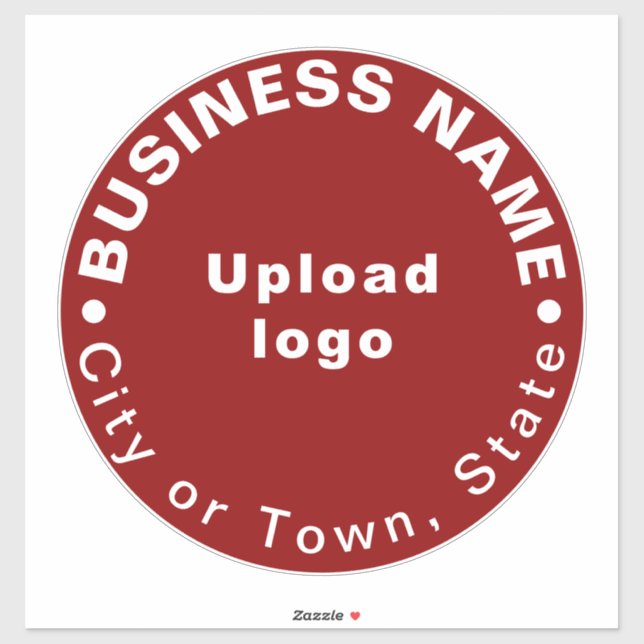 Adesivo Local comercial no Red Large Round Vinyl Sticker (Folha)