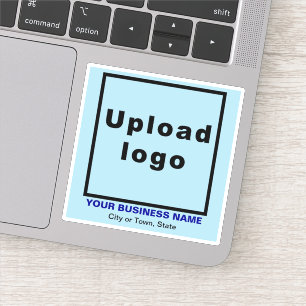 Adesivo Local comercial no vinil quadrado azul claro