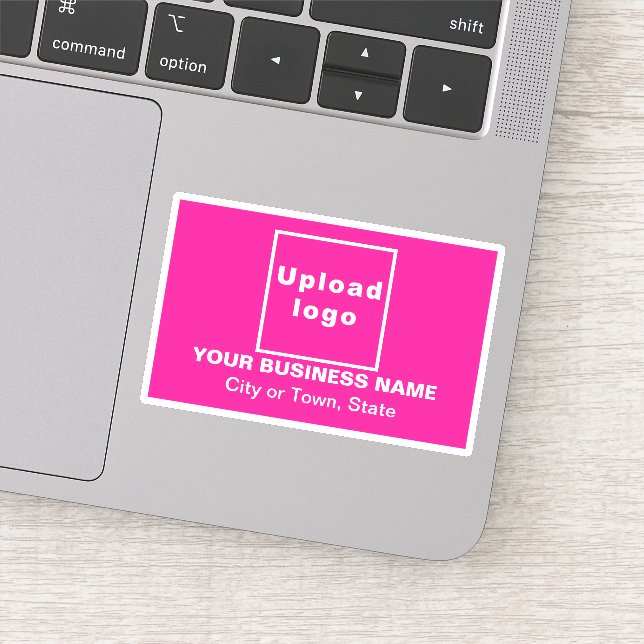 Adesivo Local comercial no vinil-Sticker de retângulo rosa (Detalhe)