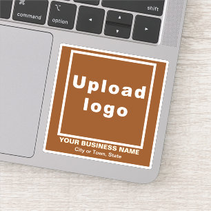 Adesivo Local comercial no vinil-Sticker Quadrado Castanho