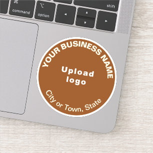 Adesivo Local de atividade no Brown Round Vinyl Sticker