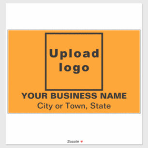 Adesivo Local de atividade no laranja Grande Retângulo Vin