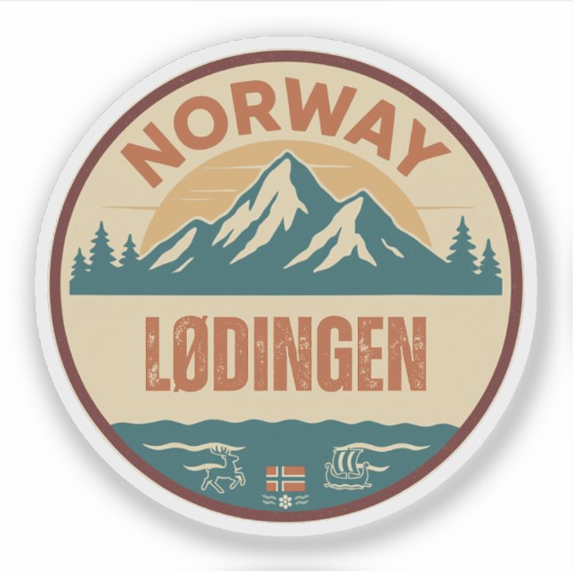 Adesivo Lødingen, Norge Noruega (Frente)