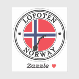 Adesivo Lofoten Islands Nordland Norway Seal Sticker Round