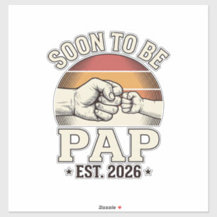 Adesivo Logo de Soco de Bebê Vintage para Futuro Papai 202