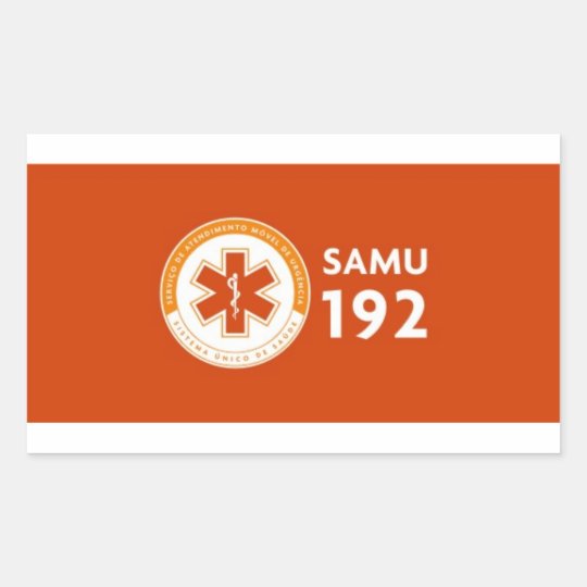 Adesivo Logomarca SAMU 192 - fundo vermelho
