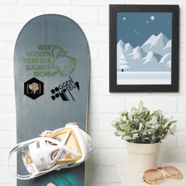 Adesivo Logos de Dogue Alemão (Prancha de snowboard)