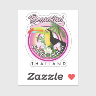 Adesivo Logótipo bonito do Surat Thani Thailândia