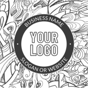 Adesivo Logotipo comercial ou Design e Modelo de texto edi