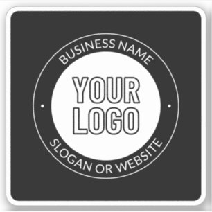 Adesivo Logotipo comercial ou Design e Modelo de texto edi