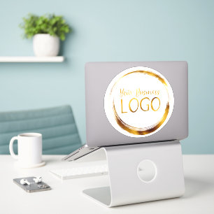 Adesivo Logotipo comercial redondo em promoção branca
