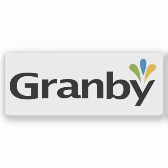 Adesivo Logotipo da cidade de Granby, Quebec, Canadá (Frente)