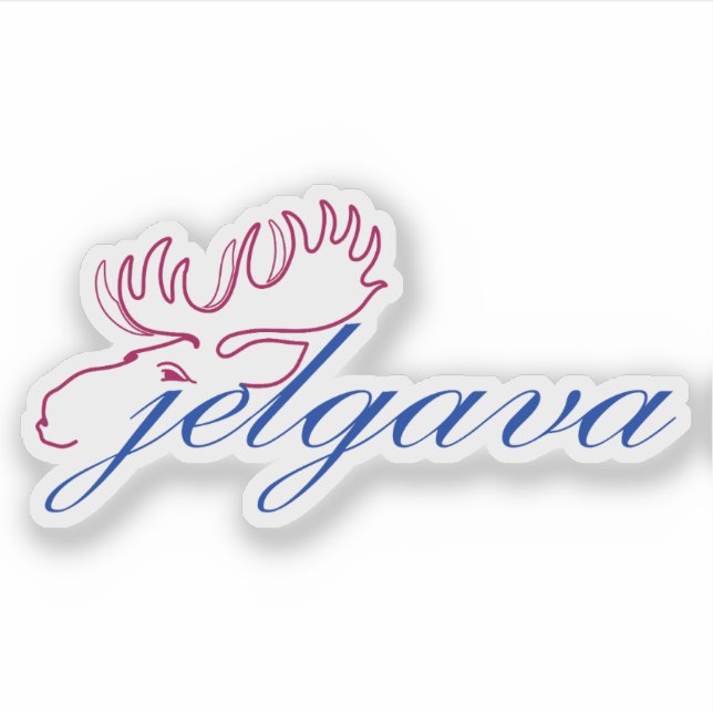 Adesivo Logotipo da cidade de Jelgava, Letônia (Frente)