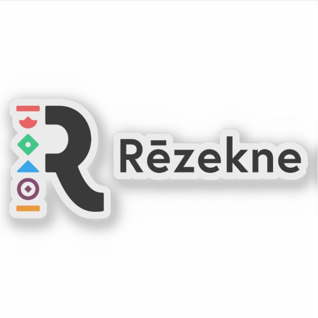 Adesivo Logotipo da cidade de Rēzekne, Letônia (Frente)