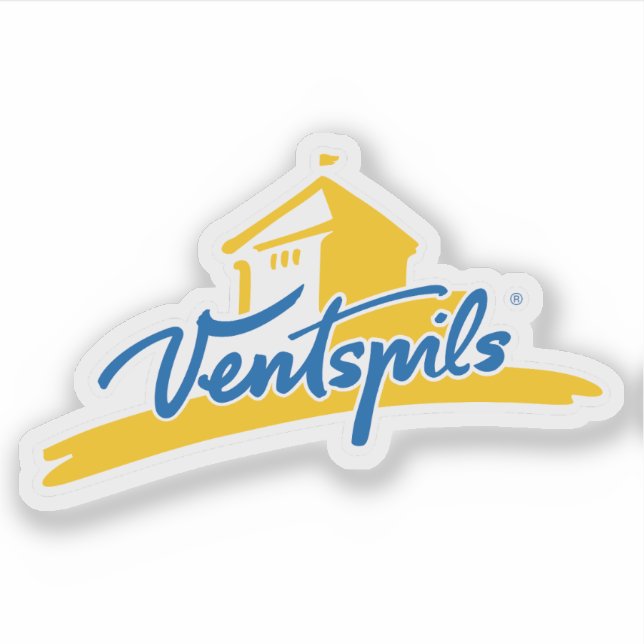 Adesivo Logotipo da cidade de Ventspils, Letônia (Frente)