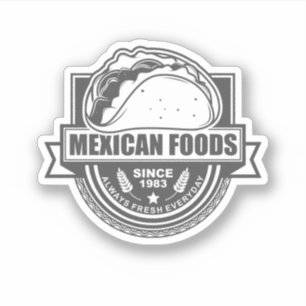 Adesivo Logotipo da comida mexicana no Vintage
