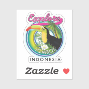 Adesivo Logotipo da Explore Lombok Indonésia Travel
