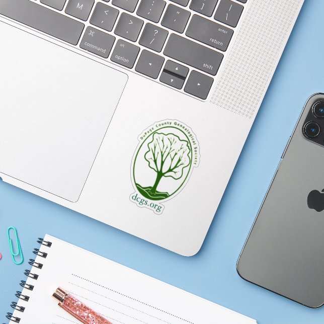 Adesivo Logotipo DCGS (Notebook com iPhone)