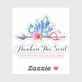 Adesivo Logotipo de Aquarela de Cristal Boêmico Russo