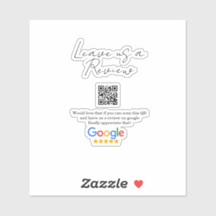Adesivo logotipo de avaliação de negócios do Google Scan Q