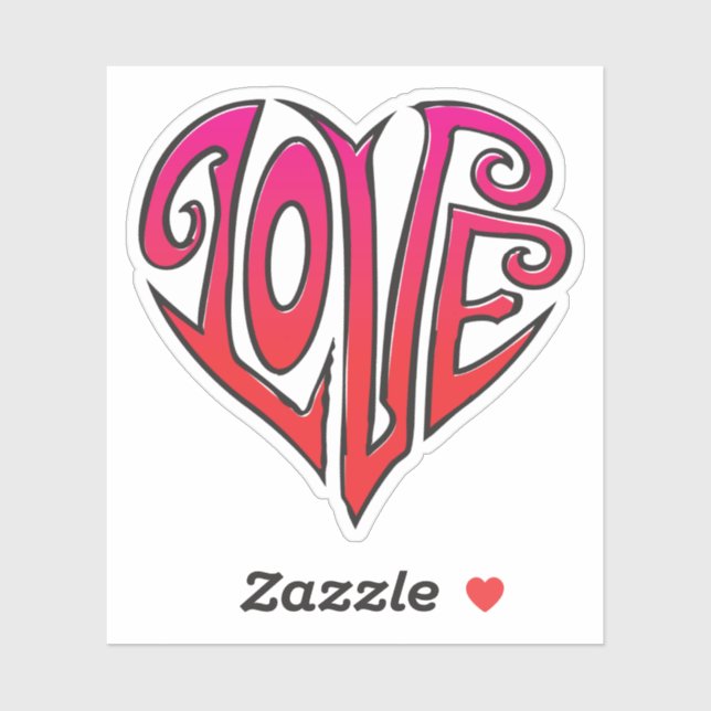 Adesivo Logotipo de coração (Folha)