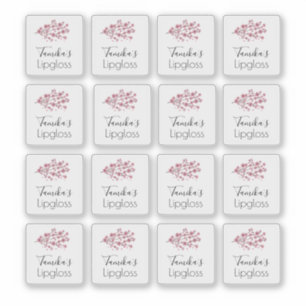 Adesivo Logotipo de empacotamento de brilho de lábios Árvo