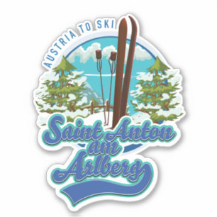 Adesivo logotipo de esqui de Saint Anton am Arlberg Áustri