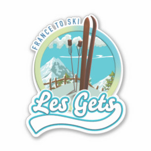 Adesivo logotipo de esqui Les Gets frança