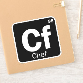 Adesivo Logotipo de Mesa Periódica Engraçado Chef