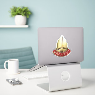 Adesivo Logotipo de Órgão de Tubos do Organista