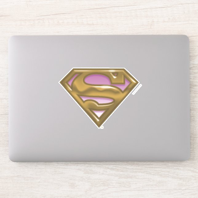 Adesivo Logotipo de Ouro da Supergirl (Computador)