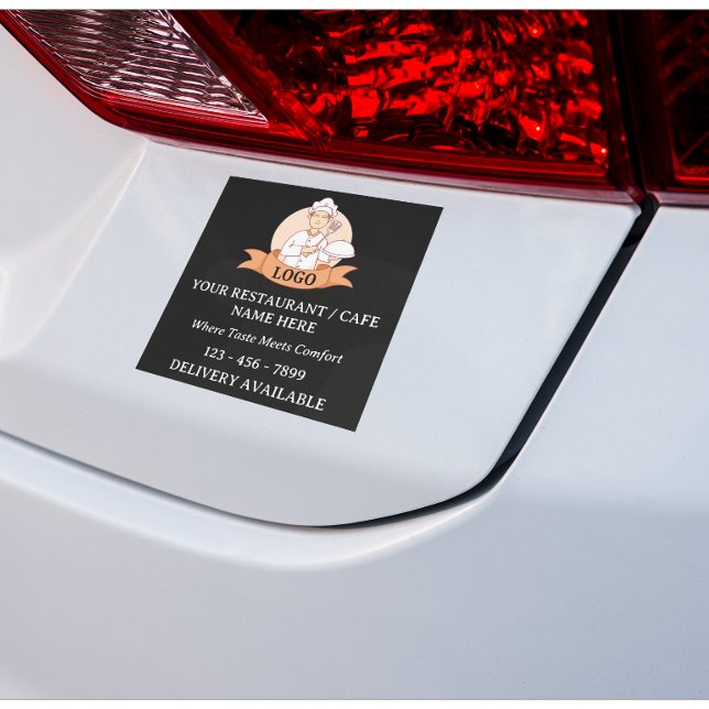 Adesivo Logotipo de restaurante ou café personalizado (Criador carregado)