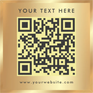 Adesivo Logotipo de texto personalizado QR Código Modelo G